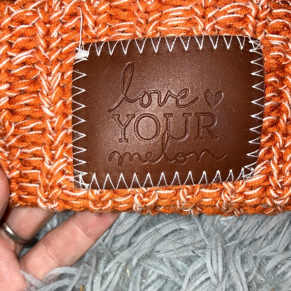 Love Your Melon Bright Orange Cotton Beanie NWOT MADE IS USA - Picture 2 of 3